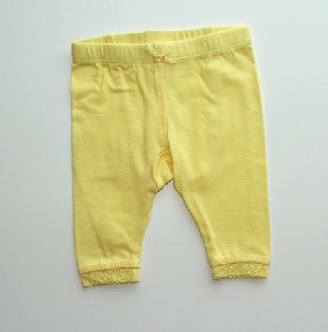 K624 žluté novorozenecké legíny, 50