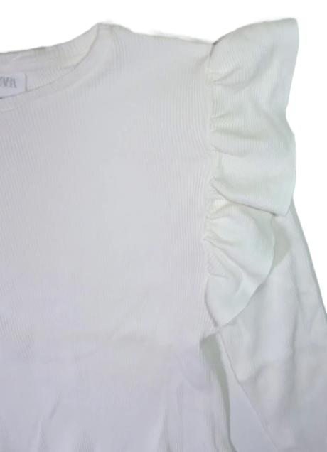 Zara žebrované tričko s volánky vel.152, h&m,152