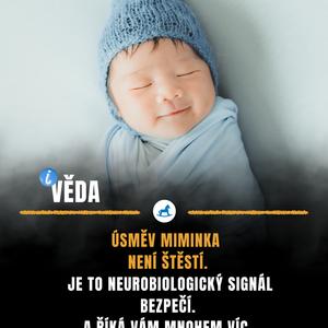 Úsměv miminka jako signál radosti nebo pocitu bezpečí?