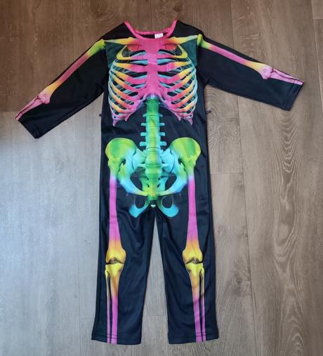 Kostým kostlivec, halloween, vel.80/92 (1-2 roky), 