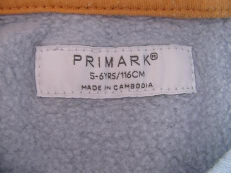 Bavlněná sv.modrá mikina s kapucí, primark,116