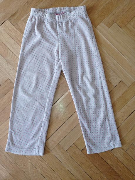 3x sametové tepláky 4-5 let, 104–116