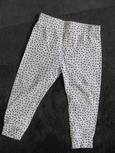 Bílé nové bavlněné legíny, tepláčky, george,80