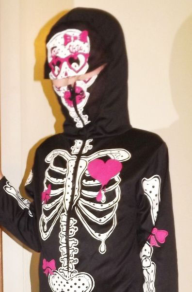 Karnevalový kostým maska slečna kostlivka,