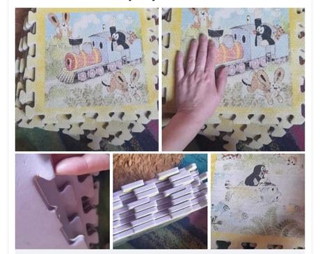 8x pěnové puzzle krteček hrané, 