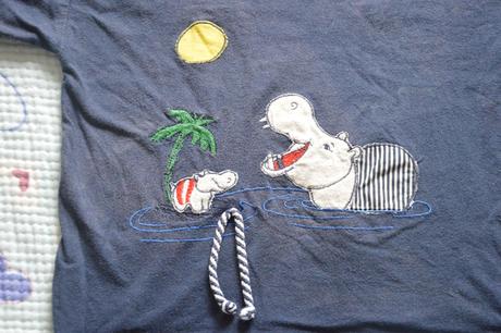 92 bavněné triko tričko s hrochem, 92