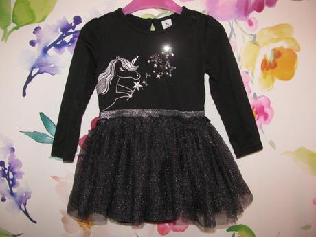 Kostým-černo stříbrné šaty unicorn/jednorožec, 