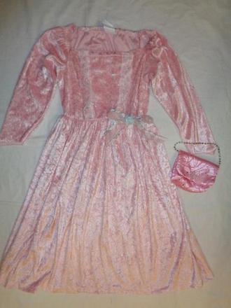 Karneval-nádherné sametové šaty princezna+kabelka, 