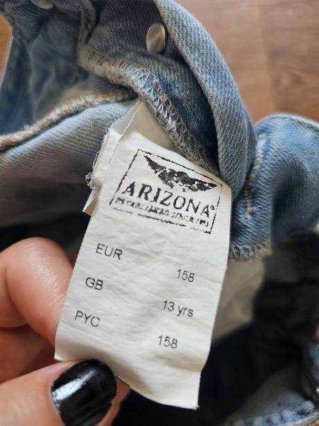 Dívčí džínové laclové kraťasy arizona vel. 158, 158