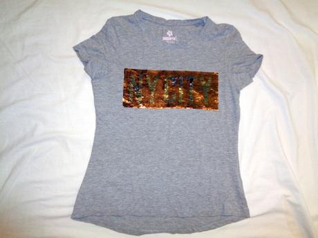 Šedé tričko s obousměrným flitr nápisem 146/152, pepperts,146