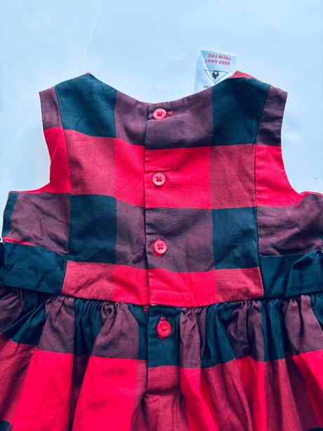 Ob/ šaty červeno černé - v.12 měsíců, carter's,80