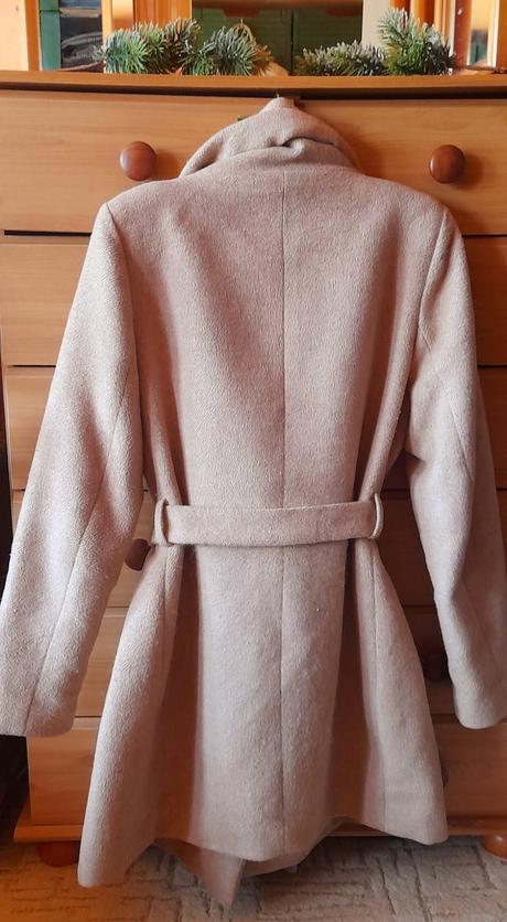 Reserved béžový zimní kabát wool blend, reserved,38