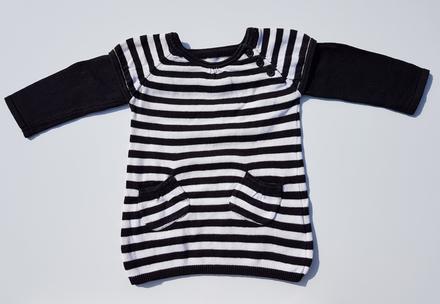 C57	dívčí pletené šaty / tunika s dlouhým rukávem, 74