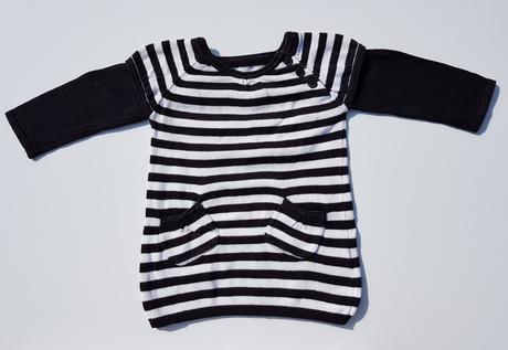 C57	dívčí pletené šaty / tunika s dlouhým rukávem, 74