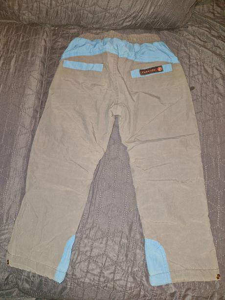 Šedo-modré zateplené kalhoty zn. grace vel. 104, grace,104