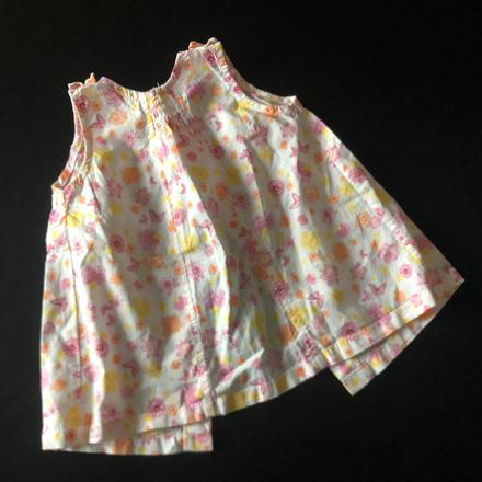 Plátěné letní šaty - zástěrka, 68