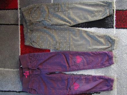 Kalhoty zn.h & m vel.122 ,1 x zateplené, h&m,122