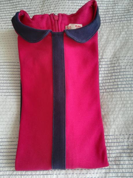 Bavlněné šaty modro - fialové se srdíčkem, dpam (du pareil au meme),128