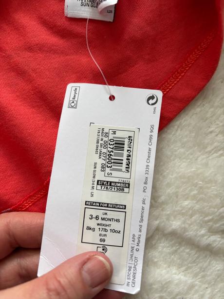 Šaty kojenecké- v.3/6 měs., marks & spencer,68