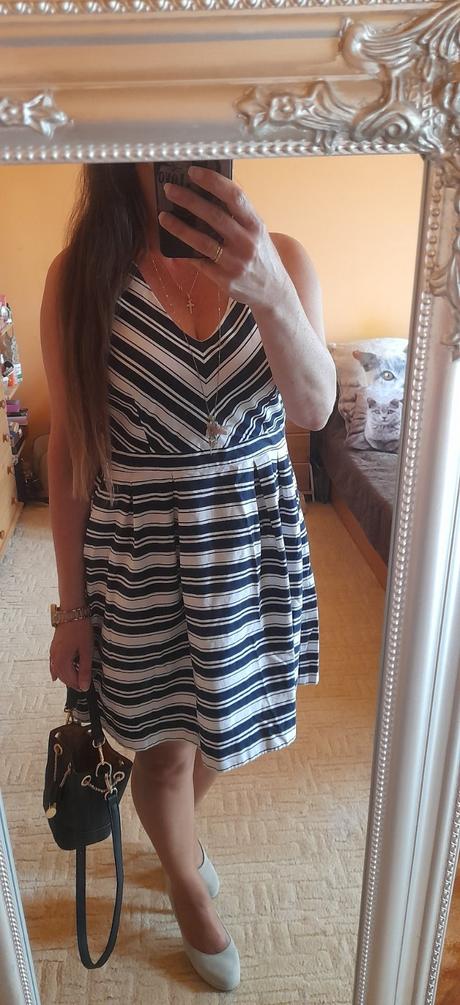 Camaïeu áčkové bavlněné šaty, camaieu,44