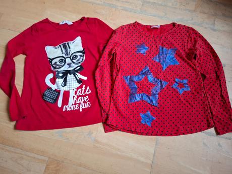 2x triko vel 122/128, h&m,122