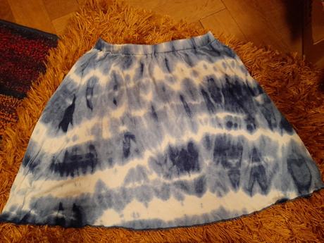 Sukně batikovaná modrá, s