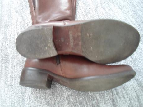 Hnědé kožené boty kozačky lasocki, lasocki,39