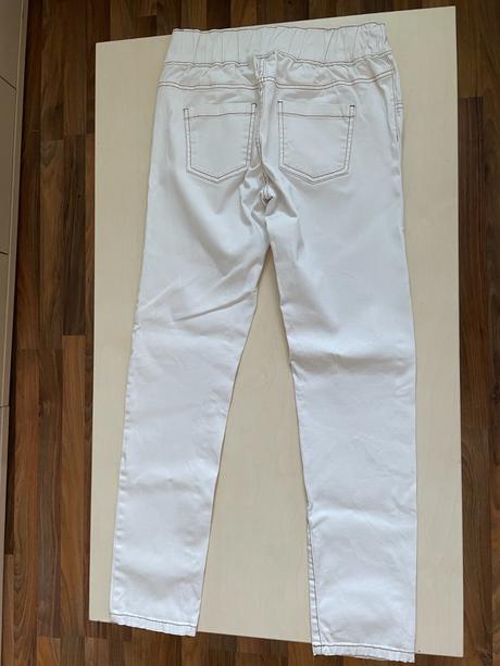 Bílé džíny, pas guma, vel m/l, esmara, esmara,m