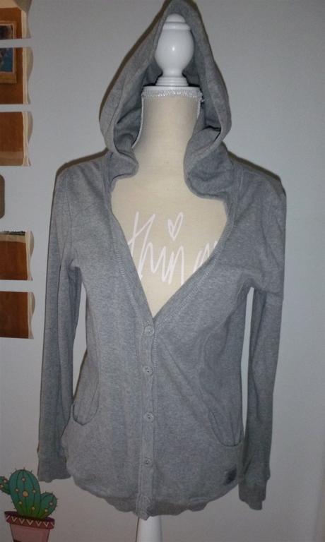 Pěkná propínací mikina s kapucí - vel.m, 170