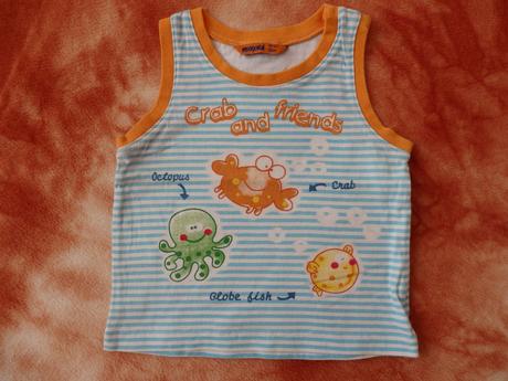 Tílko s vodními živočichy + kraťasy, mayoral,86