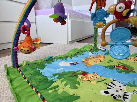 Fisher price rainforest hrací deka s hrazdičkou,