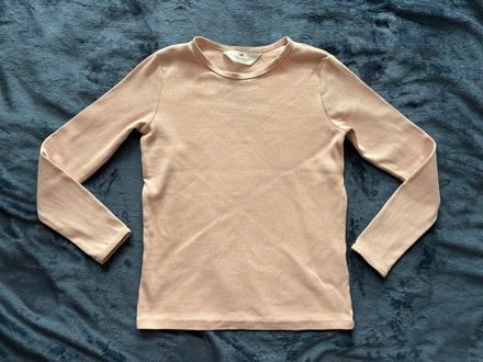 Krásné meruňkové triko zn. h&m - v.134/140, h&m,134
