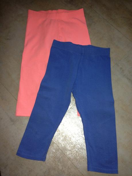 2ks 3/4 legíny next modrá oranžová 2-3roky 98cm, next,98