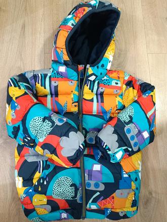 Zimní bunda s bagry, zvířátky 110 next, next,110