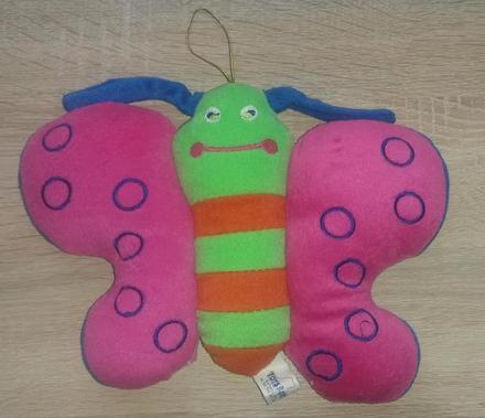 Barevný plyšový motýl,