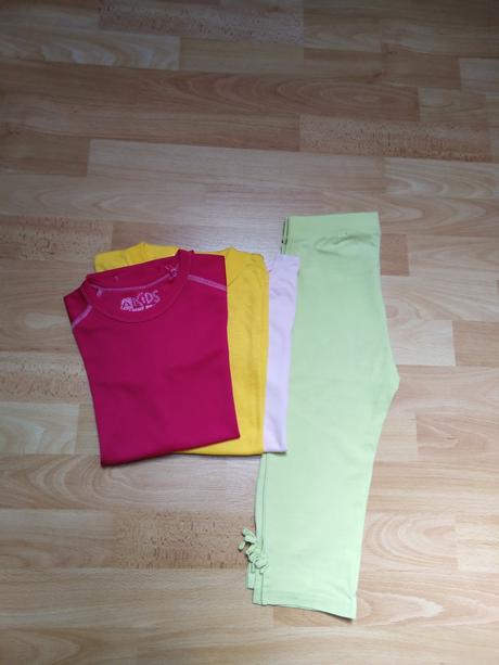 Dívčí trička+kraťasy vel.128, 128