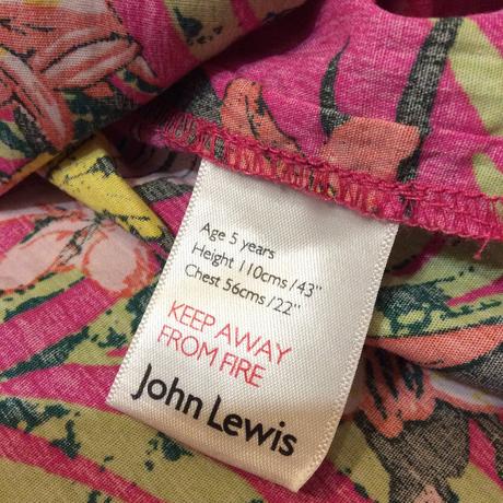 Bavlněné květinkové šaty, john lewis,110