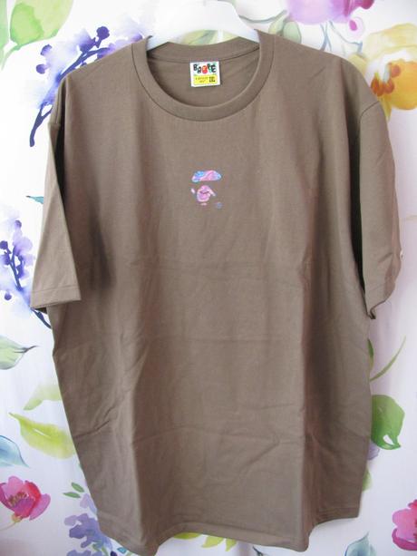 Pánské bavlněné hnědé tričko a bathing ape, xxl