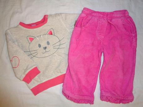 Nádherná kočičková mikina + růžové manžestráky, dopodopo,80
