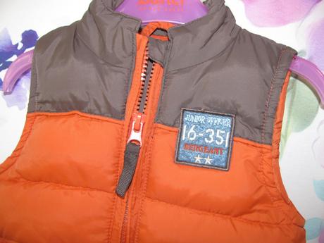 Krásná chlapecká prošívaná vesta, st. bernard,80