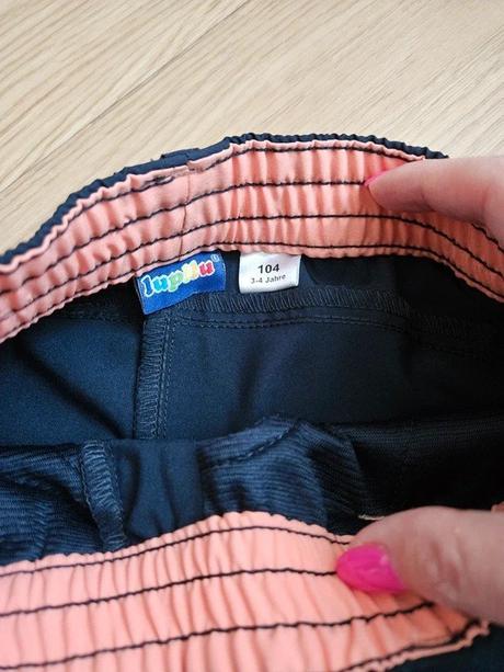Plátěné kalhoty/kraťasy, vel. 104, lupilu,104