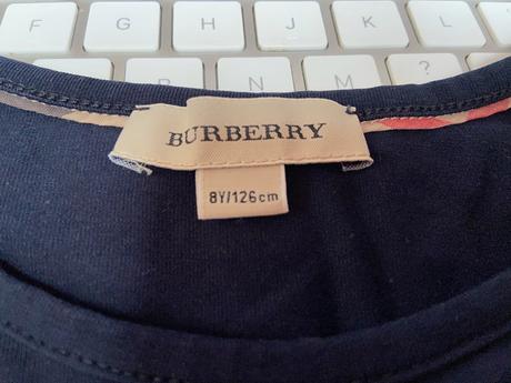 Černé triko burberry, vel. 8 let, burberry,128