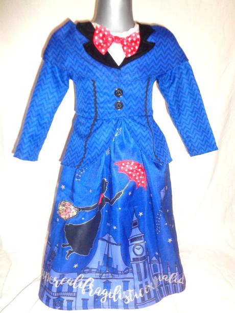 Karneval - kostým mary poppins - 3-4 roky, 