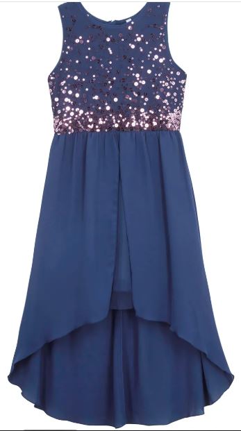 Šaty půlnoční modrá s flitry zn. bonprix - v. 152, bonprix,152