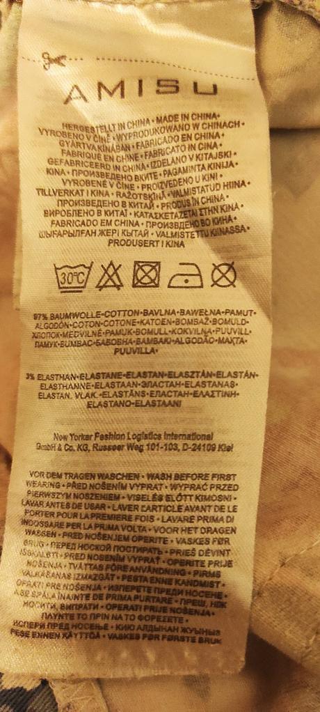 Bavlněné květované kraťasy amisu vel. 42, amisu,42