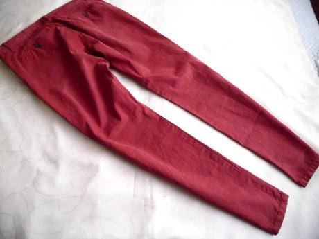 Chino  bordovo červené  l-xl, desigual,l