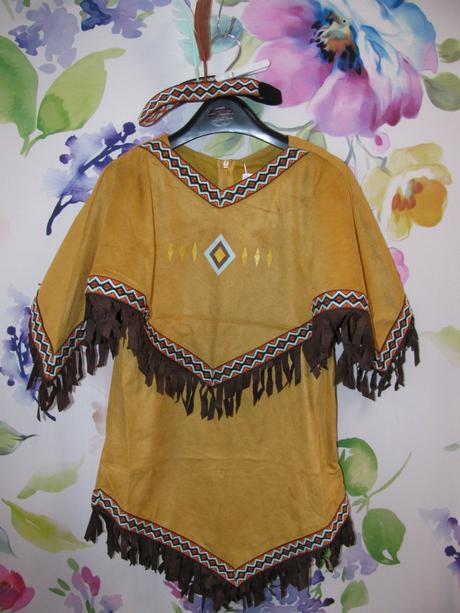 Kostým-malá indiánka 3 dílný vel.116/122,