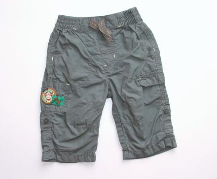H1082 lehké plátěné kalhoty s roll up vel. 68, disney,68