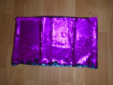 Měnící otáčecí polštář povlak flitry 50x30,