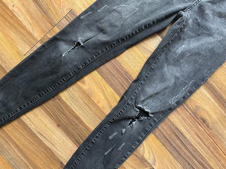 Děrované džíny na knoflíky, vel, neuvedena cca xs,, xs